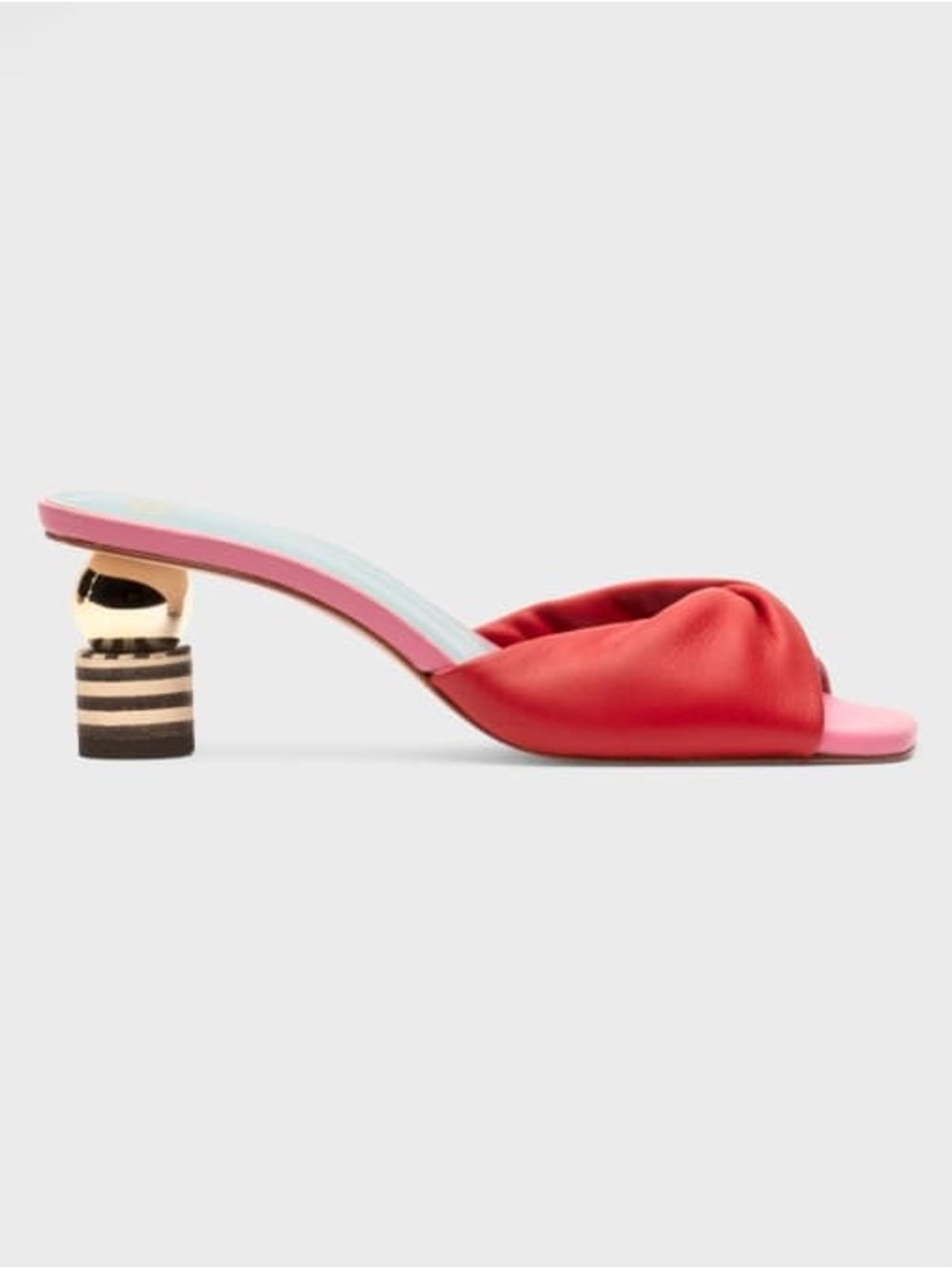 Frances Valentine NWB Slide Sandal with Striped Decorative Heel